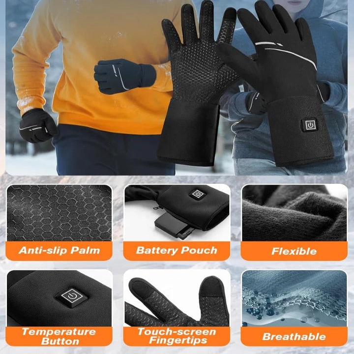 Rechargeable Thermal Glove Liners and Mittens with Custom Heat Control