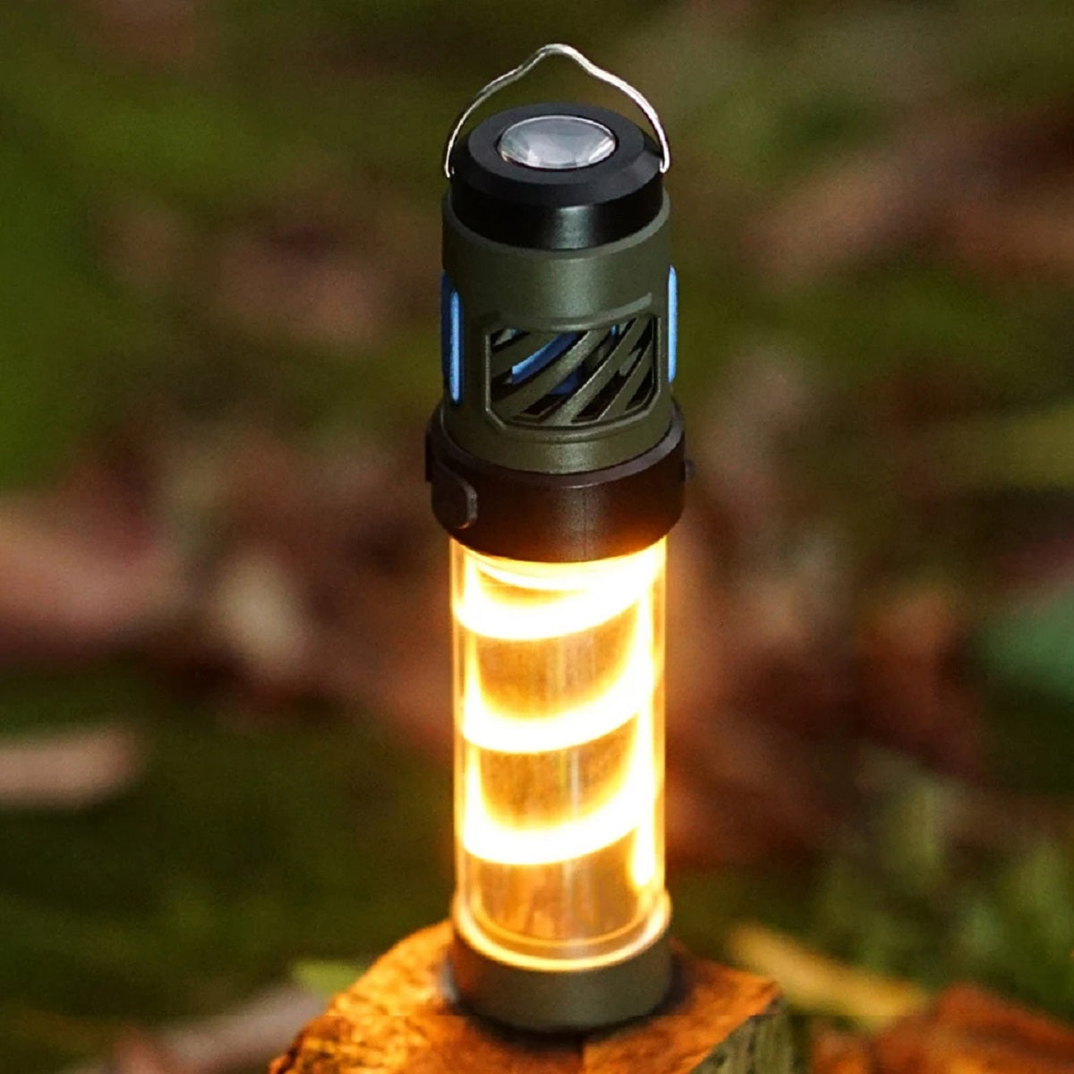 Magnetic Tactical Mosquito Lamp with Portable LED Flashlight for Camping