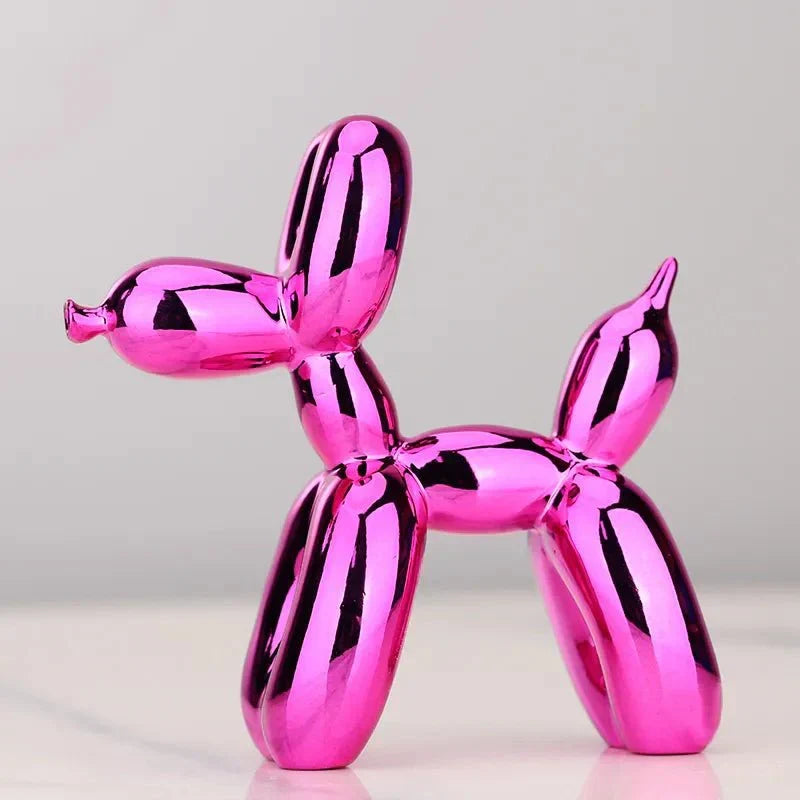 Modern Glossy Dog Figurine Made of Resin – Trendy Home Decoration