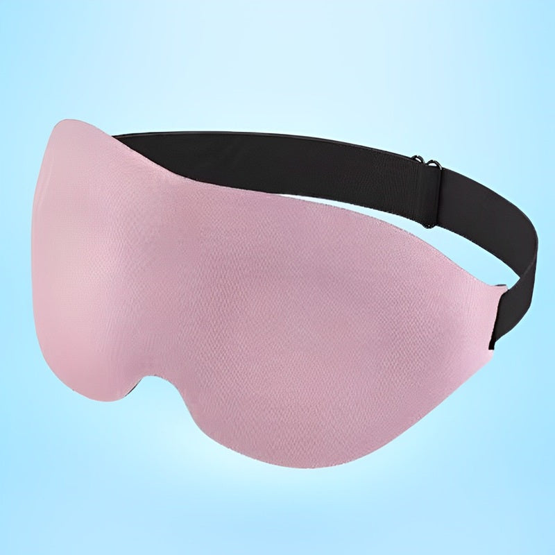 3D Sleep Mask in Black for Complete Light Blocking