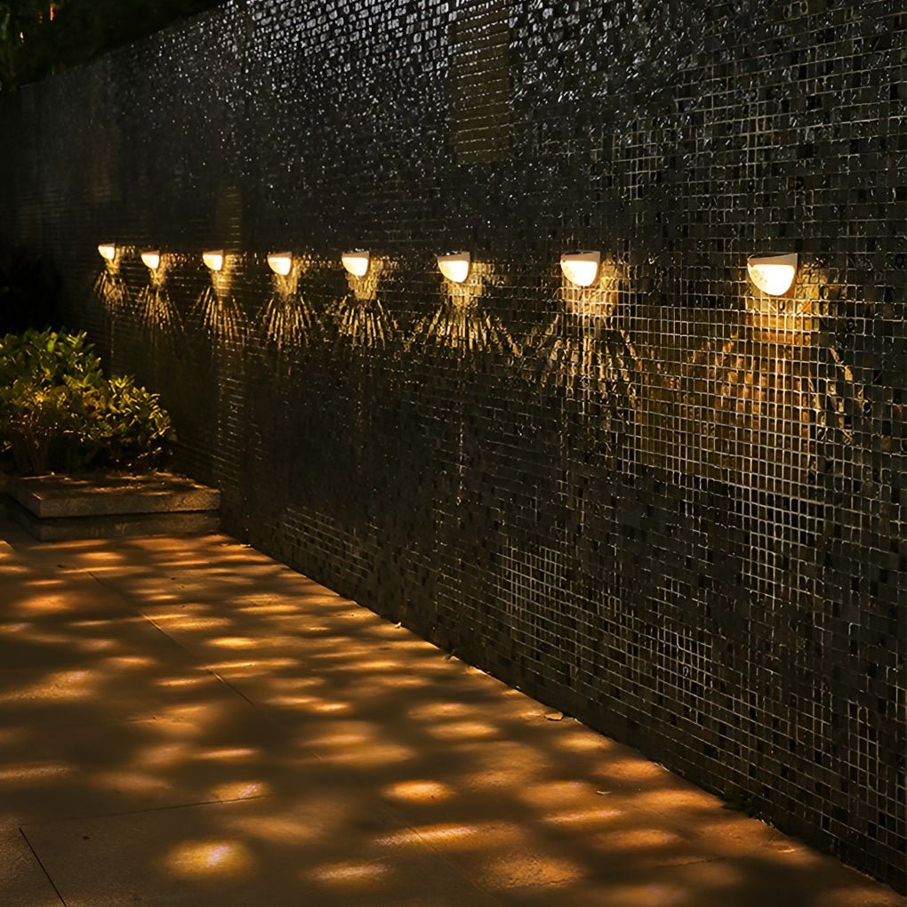 4-Pack Outdoor Solar LED Step Lights – Wall-Mounted Garden Illumination