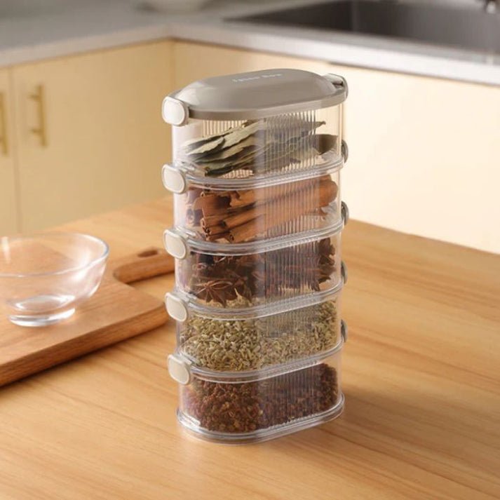 Spice Organizer Set - Stackable Multi-Layer Spice Container 2+3 Free