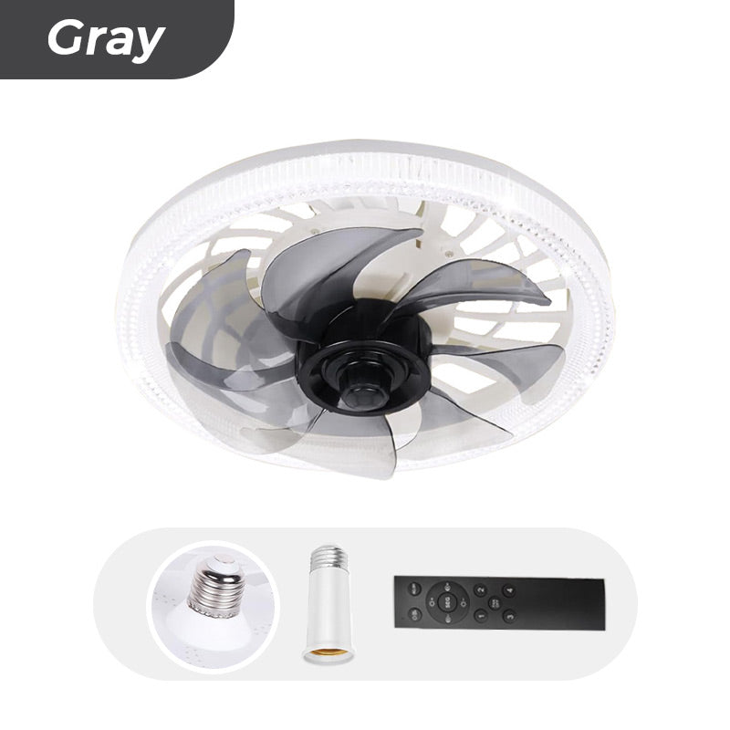 Adjustable Mute Fan Light with Remote Control - 2-in-1 Design