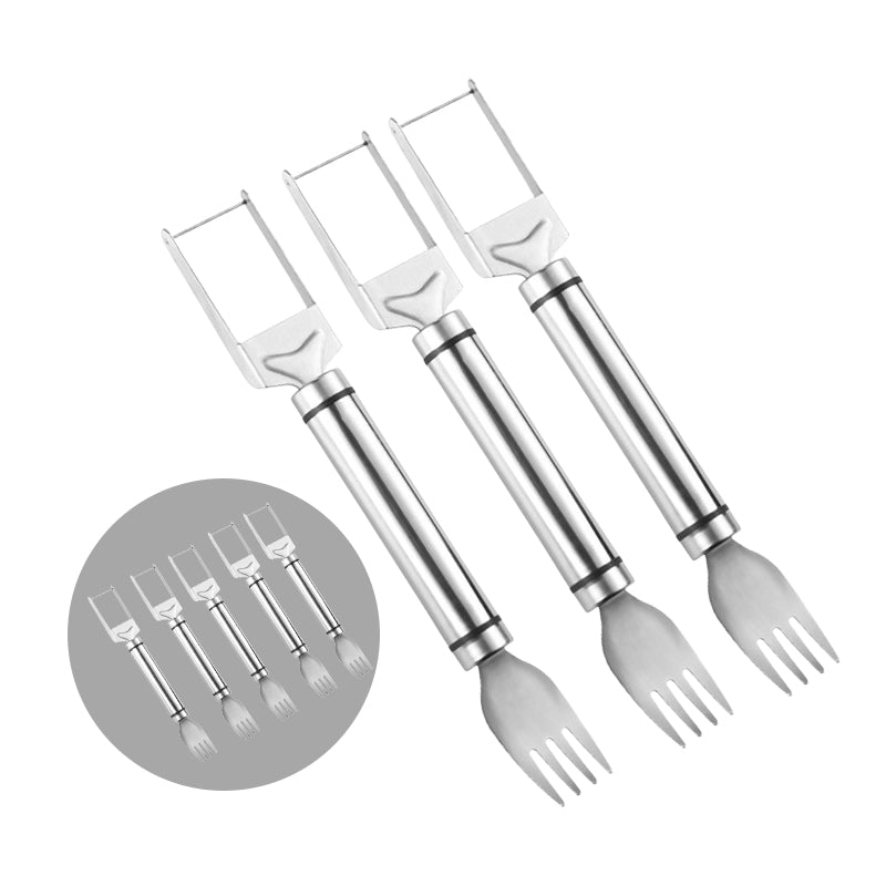 Stainless Steel 2-in-1 Watermelon Fork and Knife Set