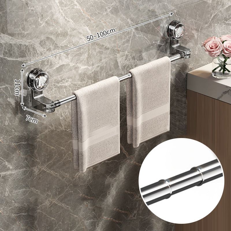 Suction Cup Towel Rack - Adjustable Length 30-100 cm | Stainless Steel