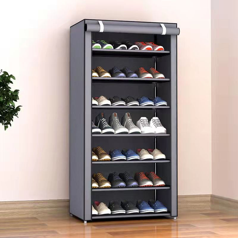 Multi-Tier Shoe Organizer with Protective Cover for Home