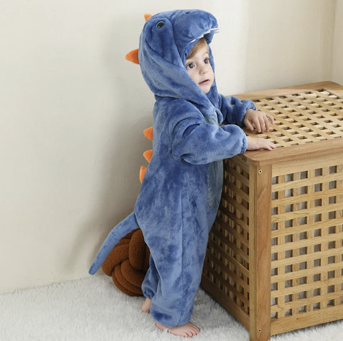 Baby Fleece Overall - Animal Onesie for Infants