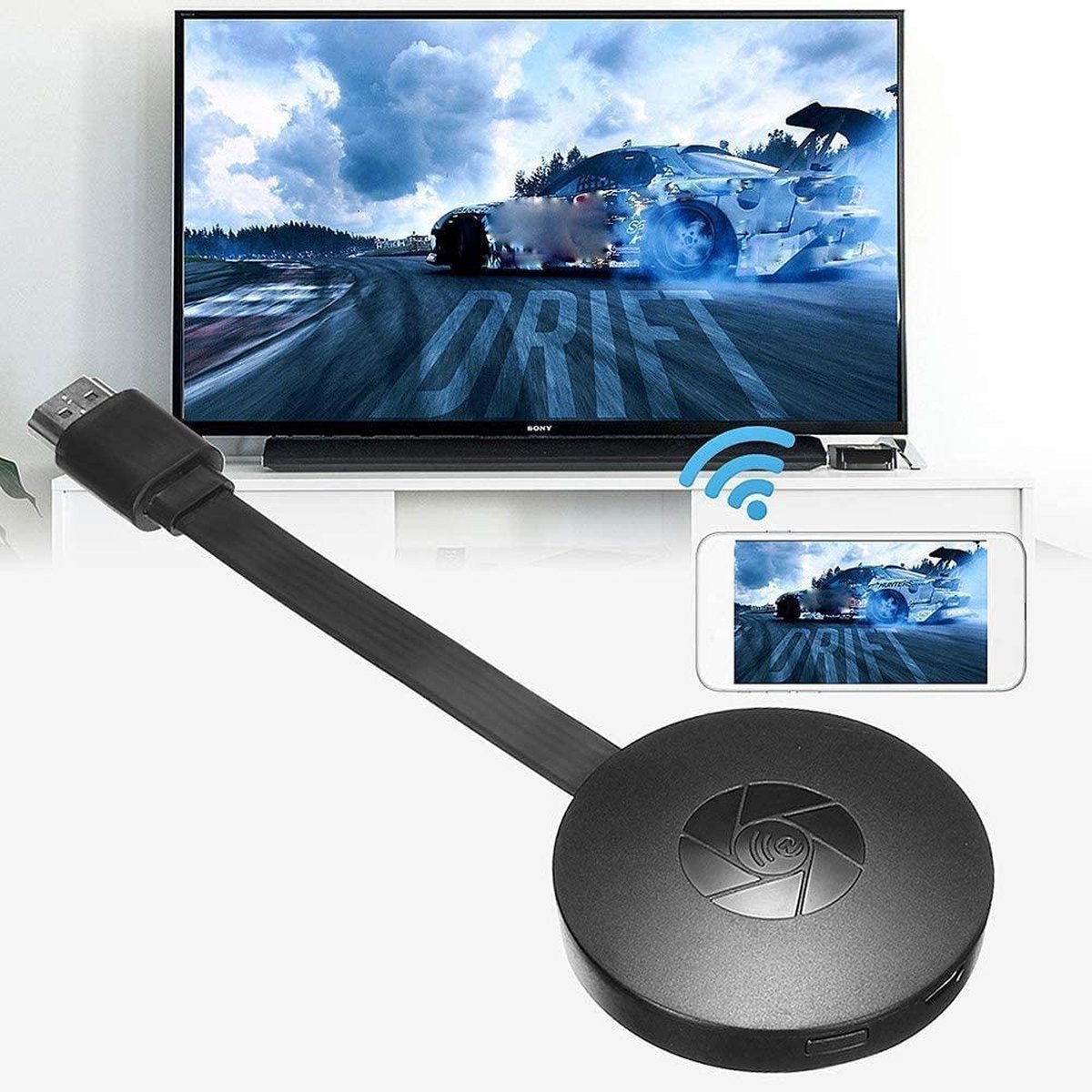 Wireless HDMI Dongle for Full HD Streaming | Compatible with iOS, Android & Windows