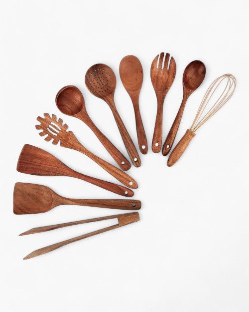 Stylish Teak Kitchen Utensil Collection