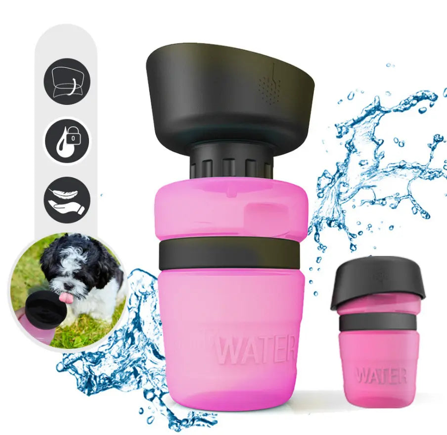 Compact Canine Hydration Bottle for Adventures