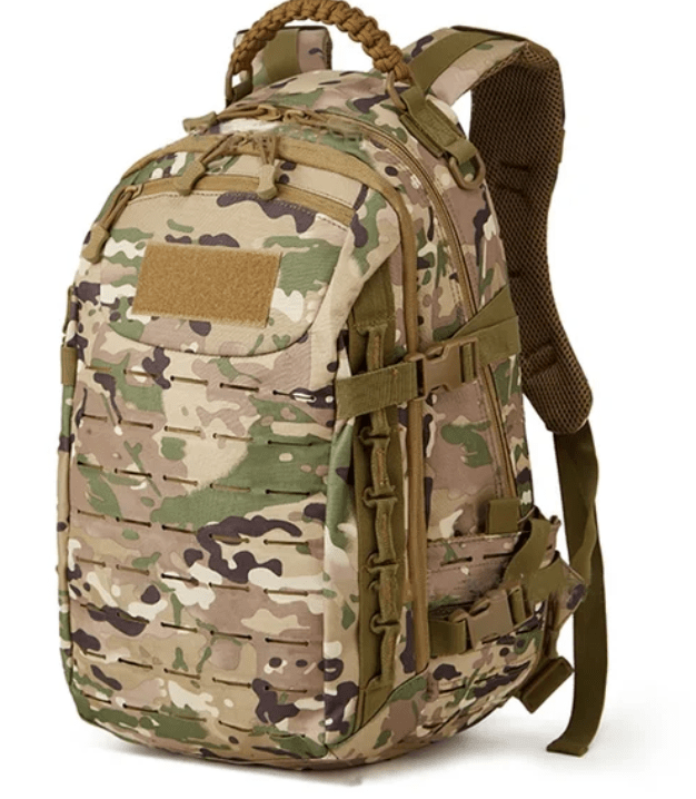 30L Tactical Backpack with MOLLE, Water-Resistant, Ventilated Design for Camping