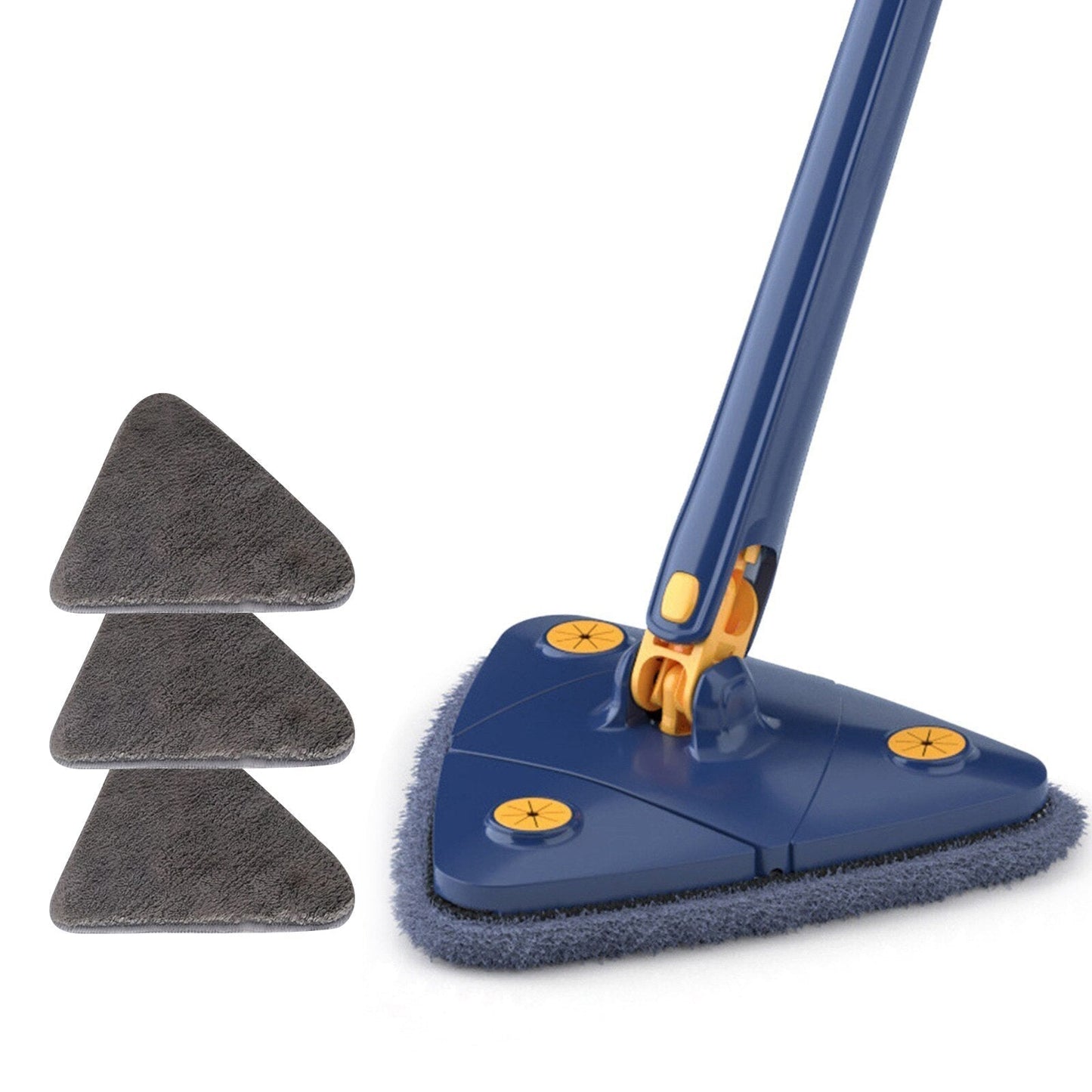 360° Swivel Triangle Mop with Extendable Handle and Microfiber Pad for Floors, Walls, and Ceilings