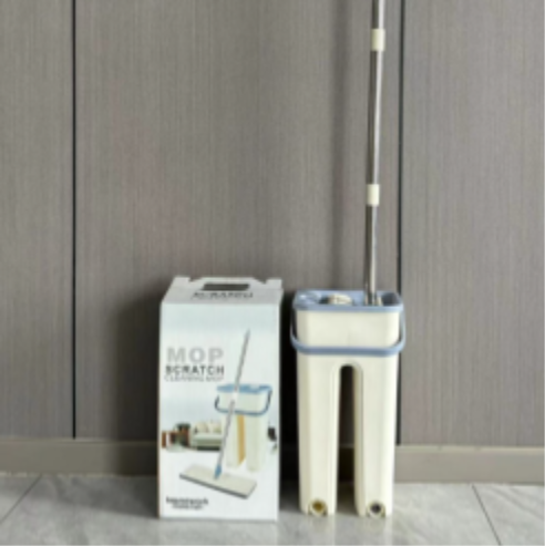 360° Rotating Mop with 4 Washable Pads – Easy to Wring Out
