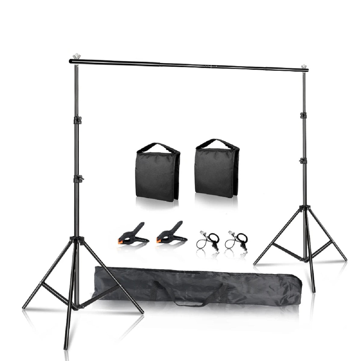 Green Screen Support Frame with Carry Bag - Photography Backdrop Stand Set