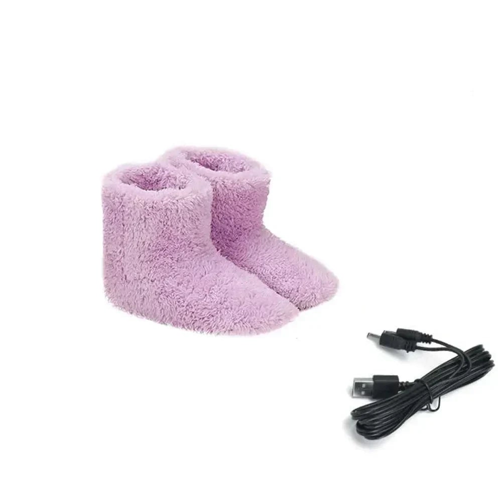 USB-Powered Cozy Boot Slippers with Luxurious Fleece Lining