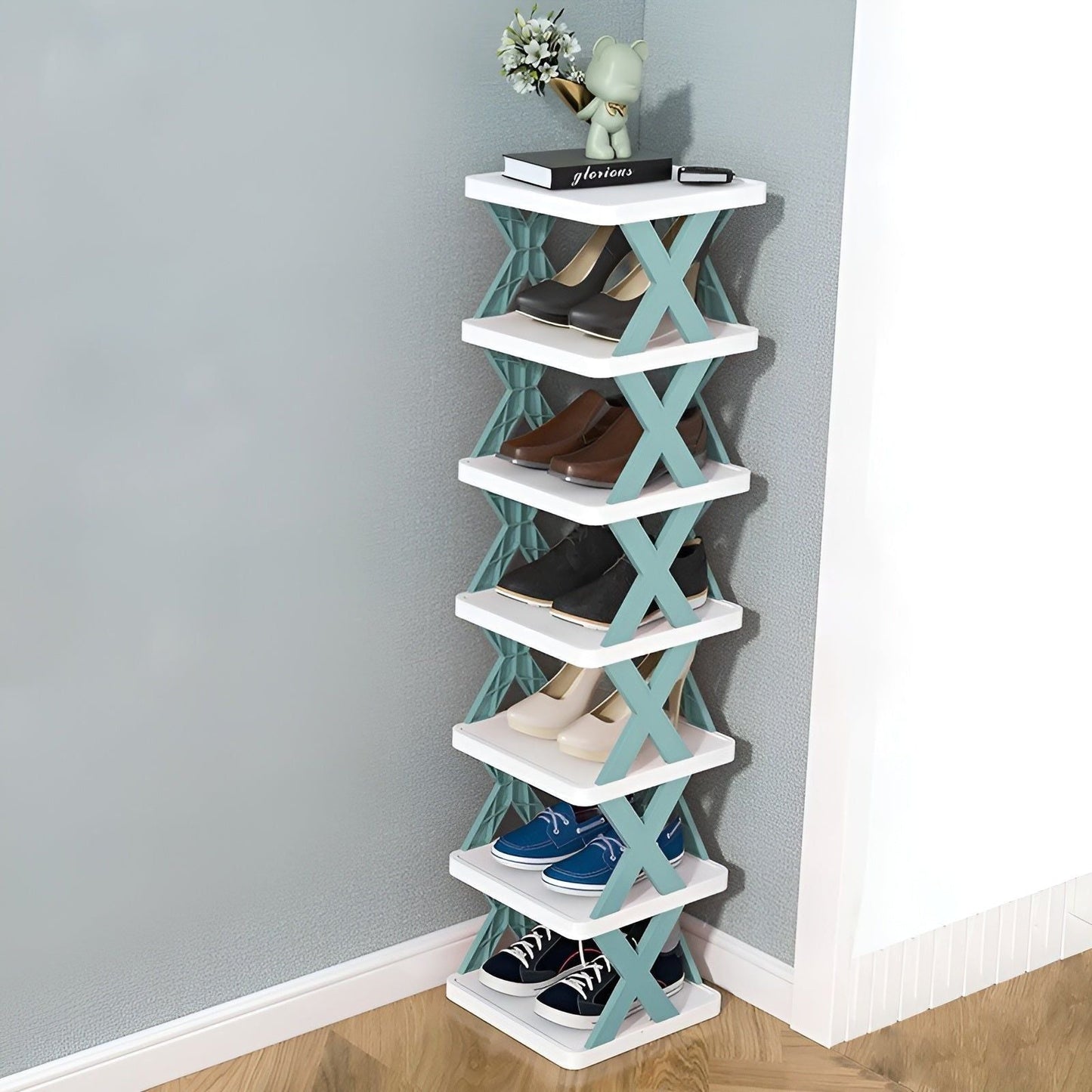 Adjustable Shoe Rack with 3 to 7 Tiers | Space-Saving Organizer