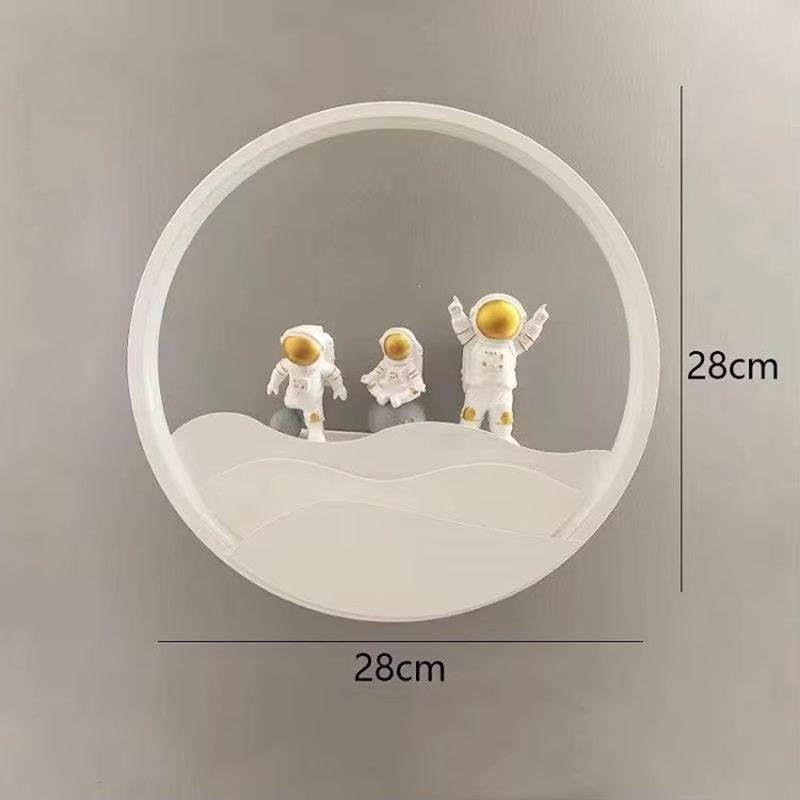 Astronaut-Themed Wall Light with TriColor LED - 11" x 11
