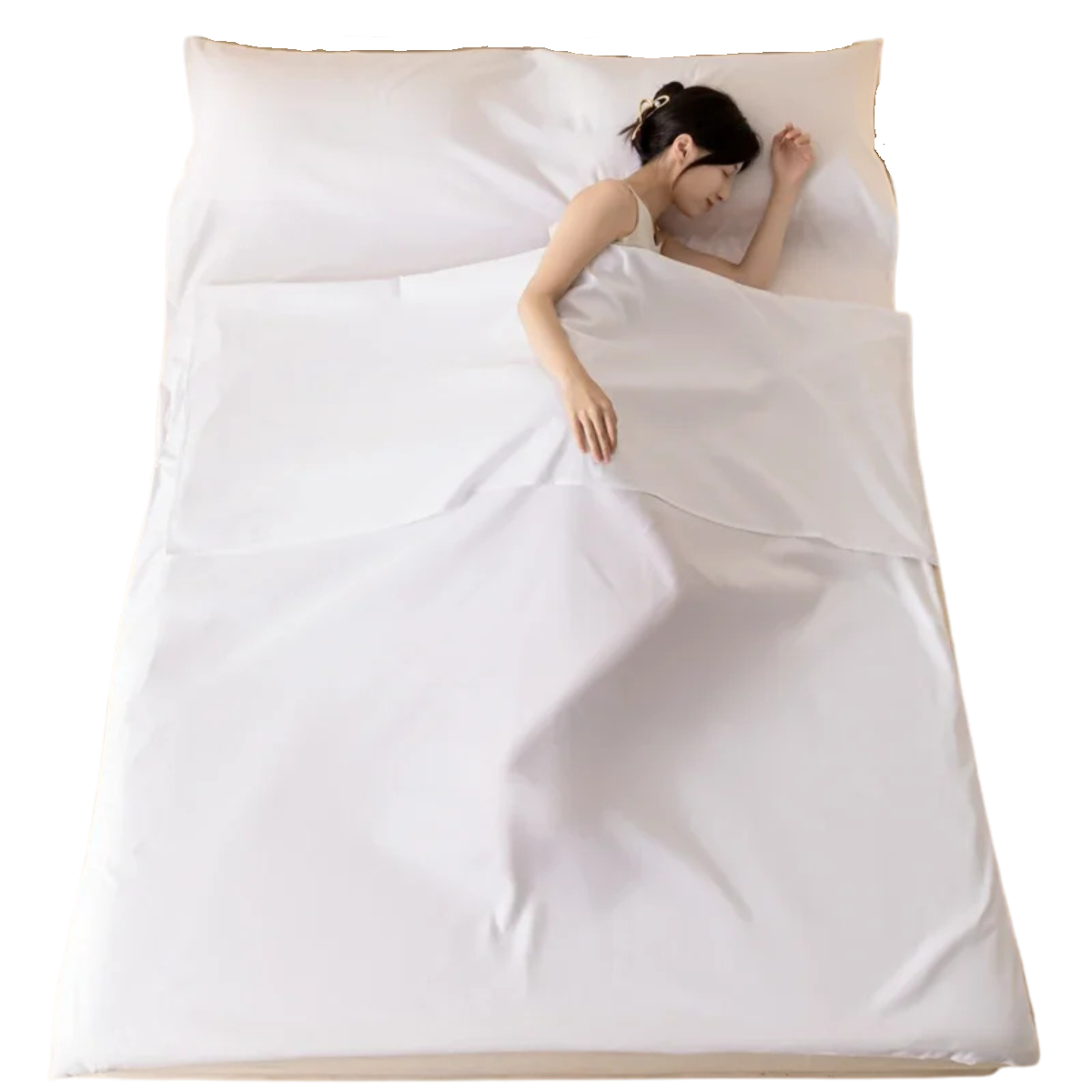 Lightweight Cotton Travel Sheet - Sleeping Bag Liner for Camping & Hotels
