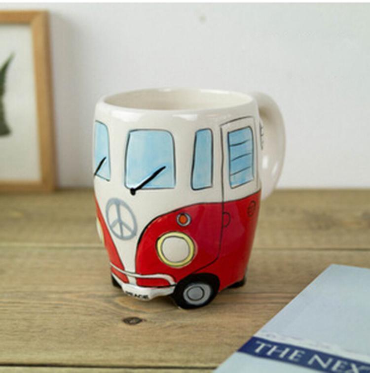 Retro Ceramic Coffee Mug 330ml – GroovyCup Campervan Design