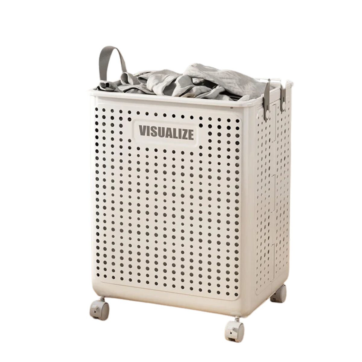 Wheeled Collapsible Laundry Basket for Easy Storage
