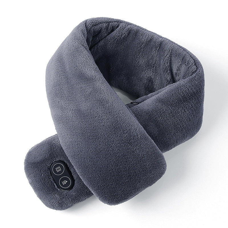Luxurious Heated Neck Wrap with Soft Fleece & Massage Comfort