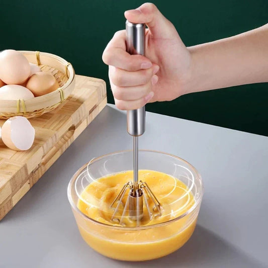 Semi-Automatic Twist Egg Whisk for Easy Mixing