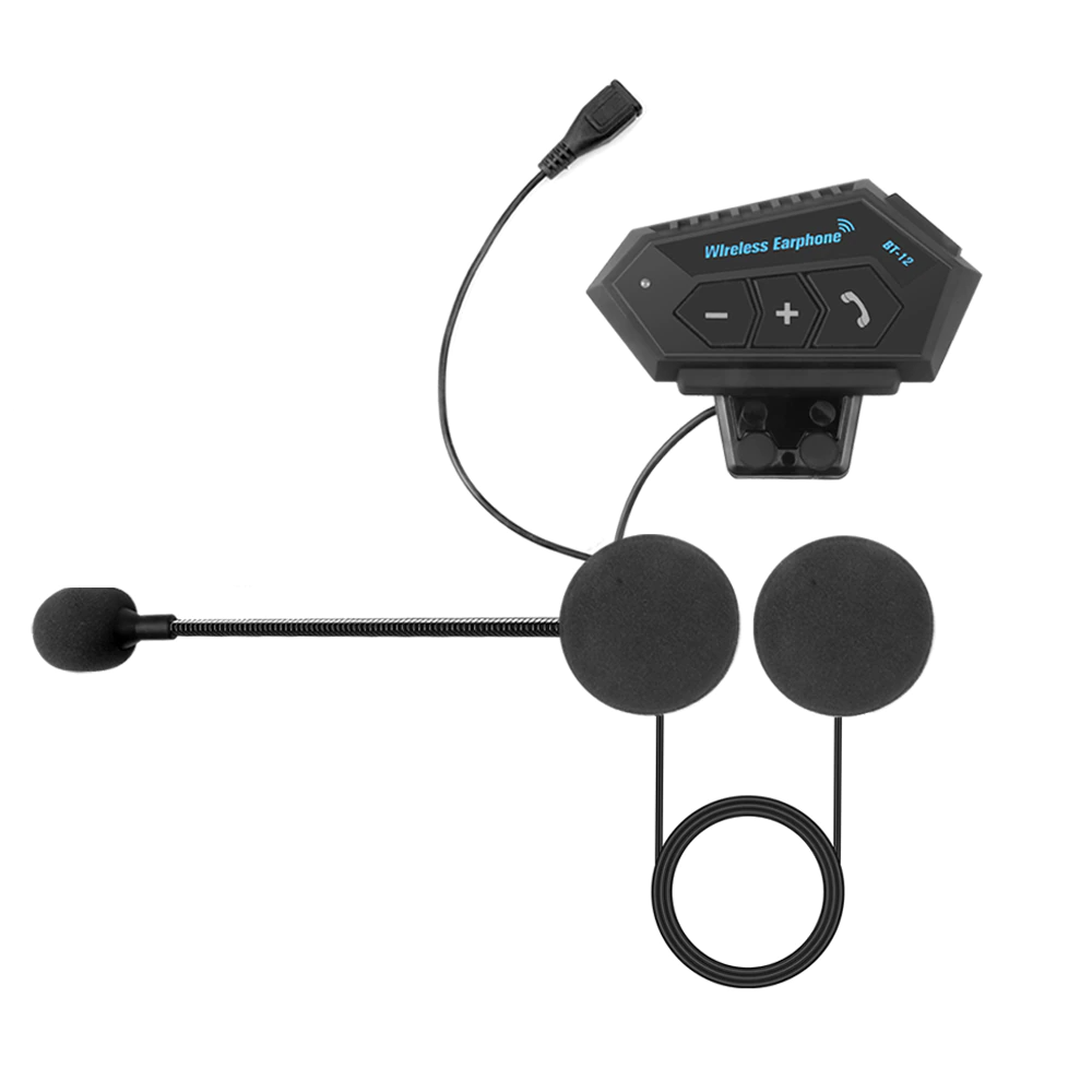 Wireless Bluetooth Headset for Motorcycle Helmet - Hands-Free Calling Kit