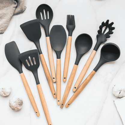9 Piece Silicone Cooking Tools Set