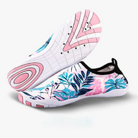 White with Pink & Blue Floral Pattern