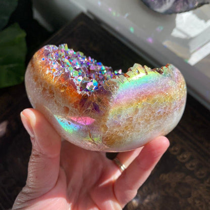 Heart-Shaped Crystal in Angel Aura Finish