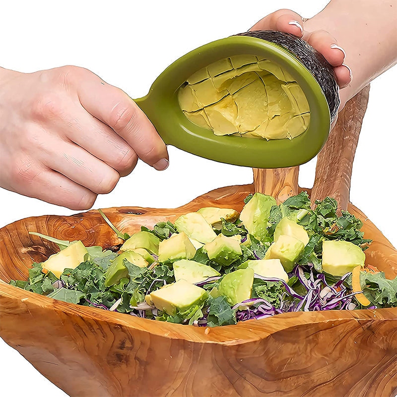 Avocado Slicer and Dicer Tool for Perfect Cubes