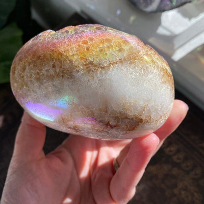 Heart-Shaped Crystal in Angel Aura Finish