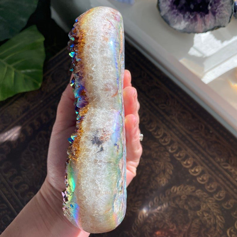 Heart-Shaped Crystal in Angel Aura Finish