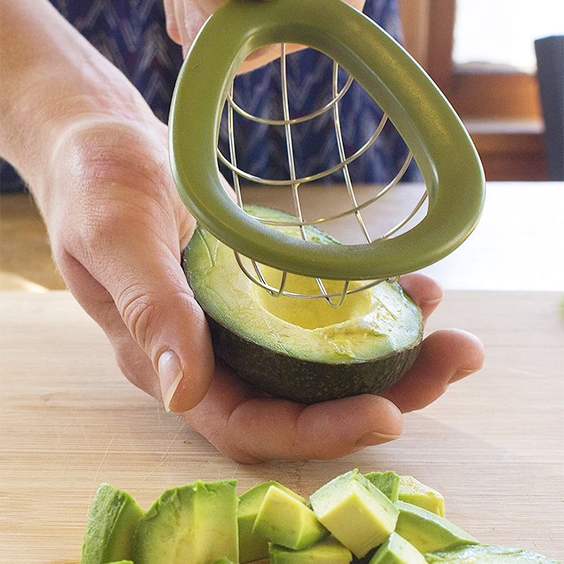 Avocado Slicer and Dicer Tool for Perfect Cubes