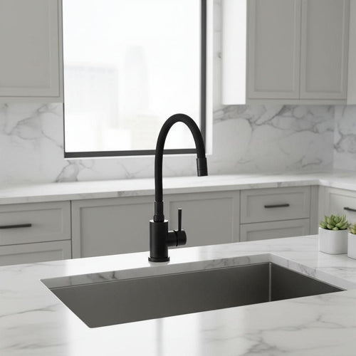 Black 360-Degree Rotating Kitchen Sink Tap