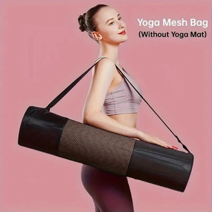 Active Yoga Mat Carrier Bag | Black | Oxford Fabric | Breathable Mesh