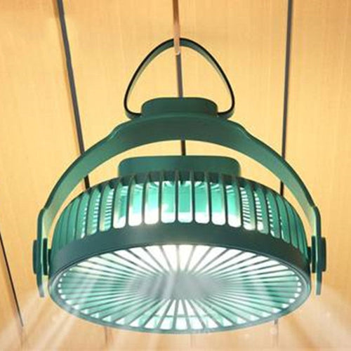Portable 2-in-1 Rechargeable Fan with Night Light and 4 Speed Settings