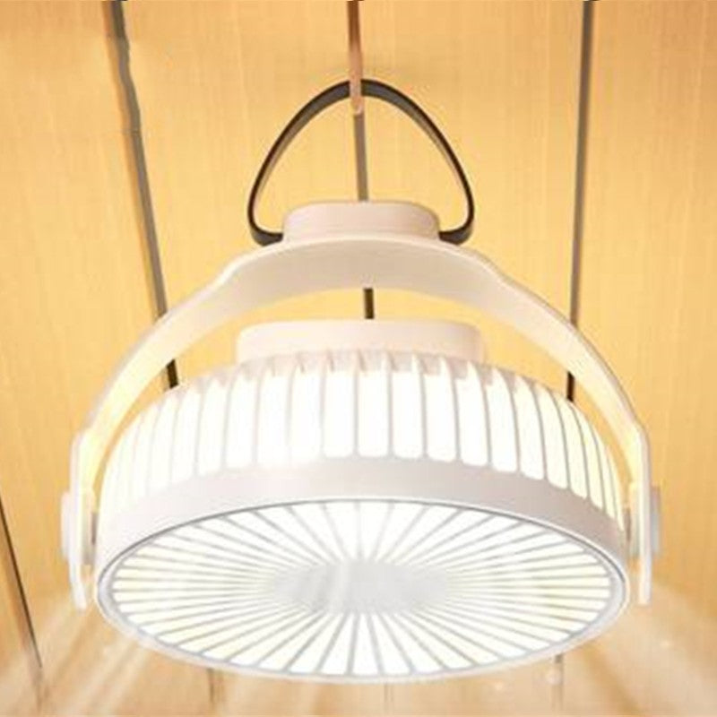 Portable 2-in-1 Rechargeable Fan with Night Light and 4 Speed Settings