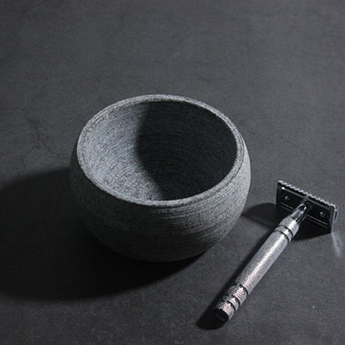 Stoneware Shaving Bowl for Soap and Cream Use