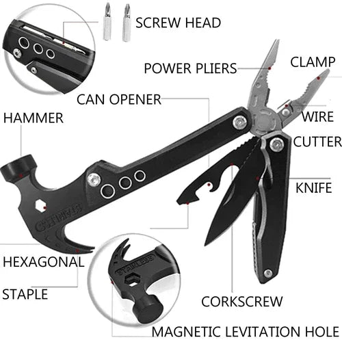 All-in-One Stainless Steel Hammer Tool for Every Adventure