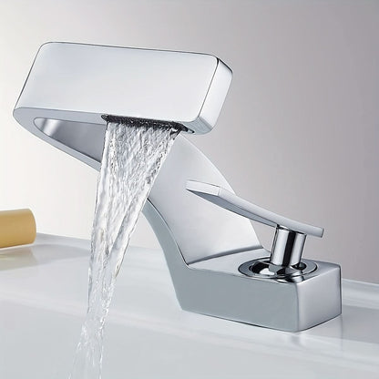 Contemporary Waterfall Faucet for Bathroom Sink