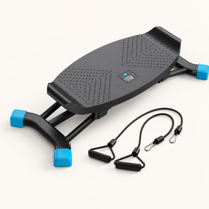 Ski Trainer with Side Motion, Resistance Bands, LCD Display, 440 lb Capacity