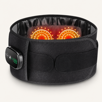Heat and Vibration Red Light Therapy Belt - 100 LEDs, 5 Heat Settings, 3 Speeds