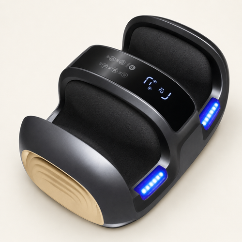 Heat-Enabled Shiatsu Foot Massager with Deep Kneading Rollers and Easy Control