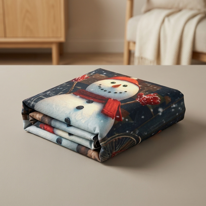 Seasonal Home Decor - Festive Snowman Winter Cover