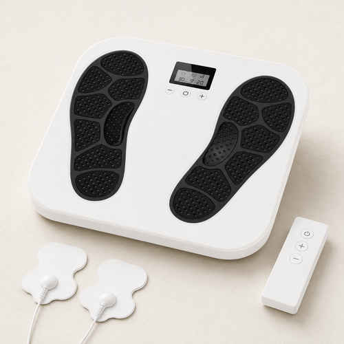 Rechargeable Foot Massager with LCD Control, 10 Modes & 20 Intensity Levels