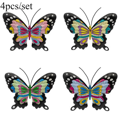 Metal Butterfly Wall Decor Set | 4 Pieces | Rust Resistant | Perfect for Garden & Fence