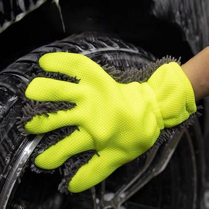Buy One, Get One Free – Dual-Sided Five-Finger Car Wash Gloves