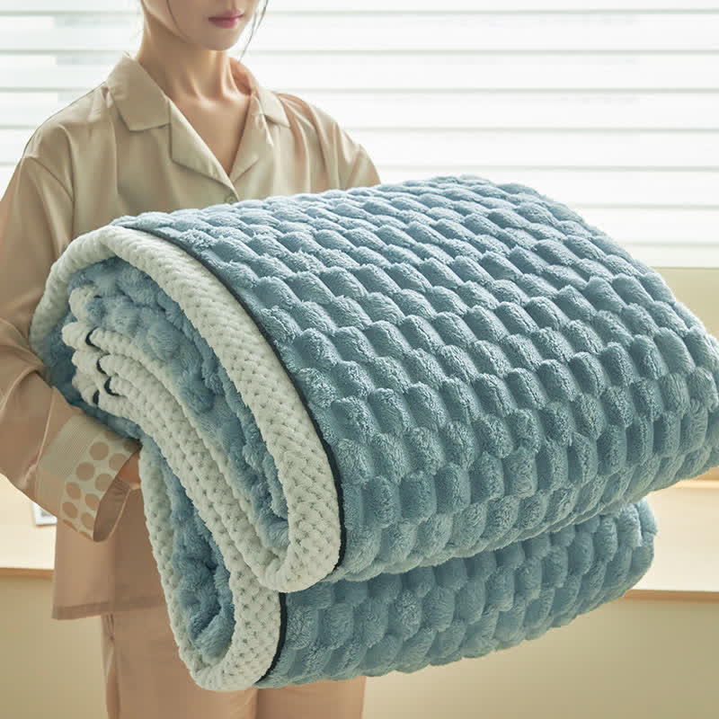 Thick Reversible Coral Fleece Blanket