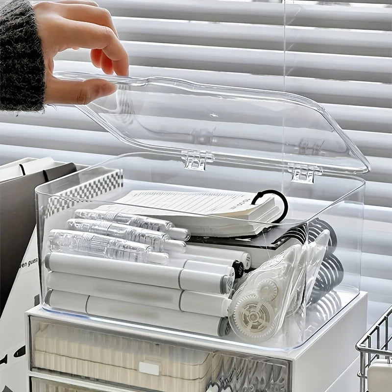 Acrylic Storage Box with Clear Lid – Versatile Organizer for Home & Office